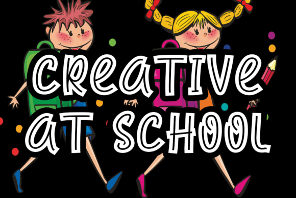 Creative at School: A Fresh Display Font for Thoughtful Editorial Design