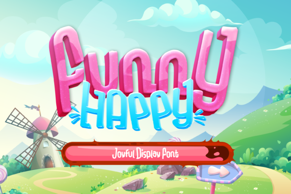 Funny Happy: A Playful Display Font for Handmade Labels, Invitations & More