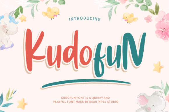 Kudofun: A Playful Display Font for Vibrant Brand Identities