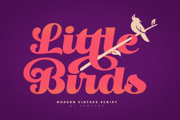 Little Birds: A Bold Display Font for Modern Web Design Projects