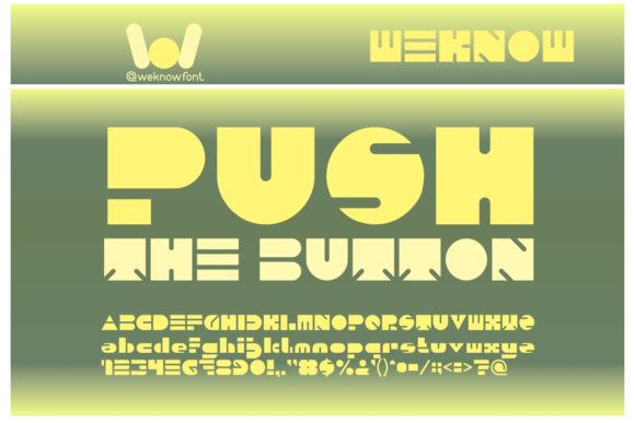 Push the Button: A Bold Display Font for Handmade Labels, Invitations, and More