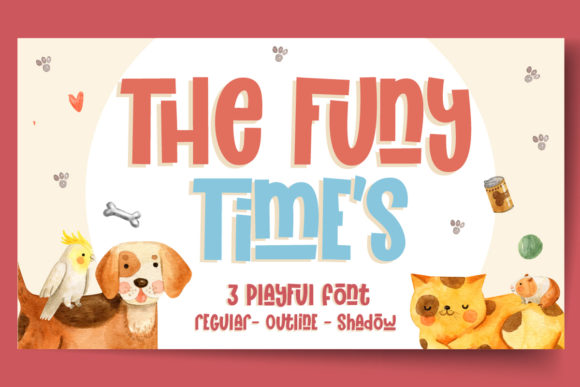 The Funy Time s: A Playful Display Font for Bright Editorial Designs