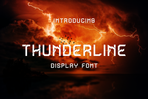Thunderline: A Bold Display Font for Handmade Labels, Invitations, and More