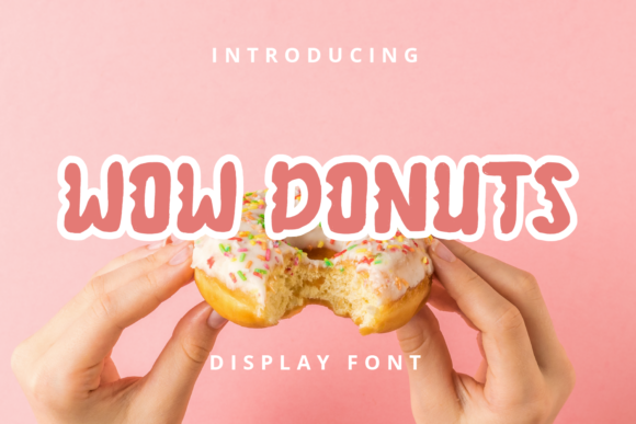 Wow Donuts: A Playful Display Font for Small Business Branding